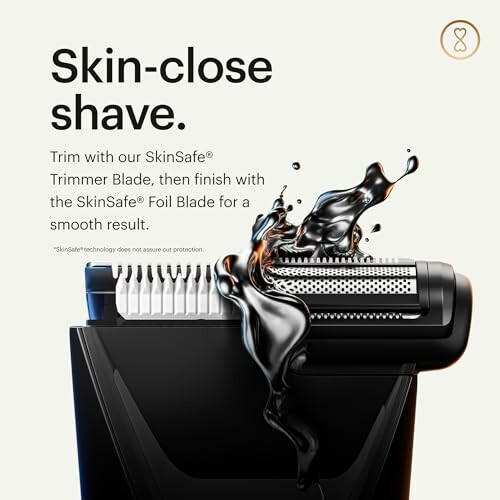 Electric razor with SkinSafe technology for a close shave.